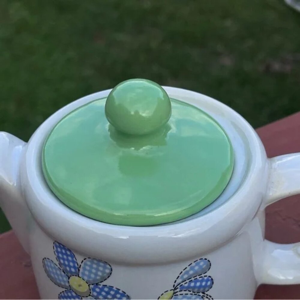 ❤️❤️2X Hostess Pick Floral Teapot with Green Lid - Picture 5 of 12